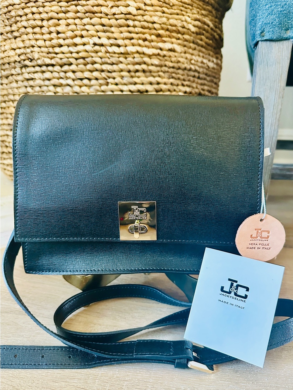 J&C Jacky&Celine Made in Italy Genuine Leather Crossbody Bag | NWOT